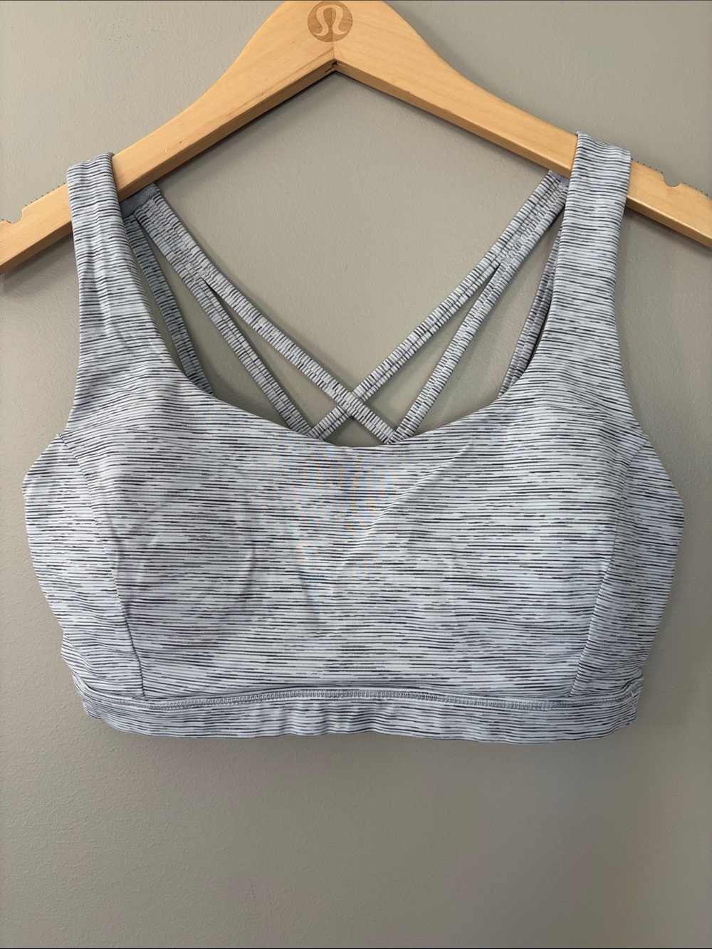 Lululemon Free to Be Serene Bra Size 10 Wee Are From Space Stripe Athletic Sport